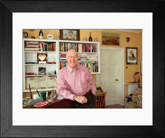 Framed Print : Motorsport commentator Murray Walker. 25th March 1997 Framed Print : Motorsport commentator Murray Walker. 25th March 1997