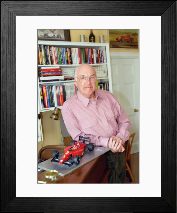 Framed Print : Motorsport commentator Murray Walker. 25th March 1997 Framed Print : Motorsport commentator Murray Walker. 25th March 1997