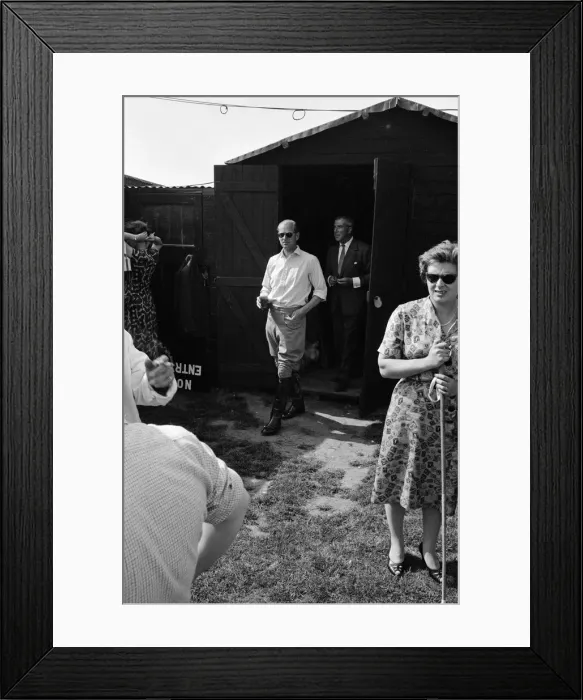 Framed Print : The Duke of Edinburgh was umpire for the polo match between Ham and Windsor teams Framed Print : The Duke of Edinburgh was umpire for the polo match between Ham and Windsor teams