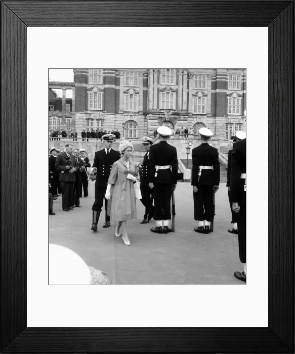 Framed Print : Princess Margaret visits Britannia Royal Naval College, Dartmouth. 29th July 1960 Framed Print : Princess Margaret visits Britannia Royal Naval College, Dartmouth. 29th July 1960