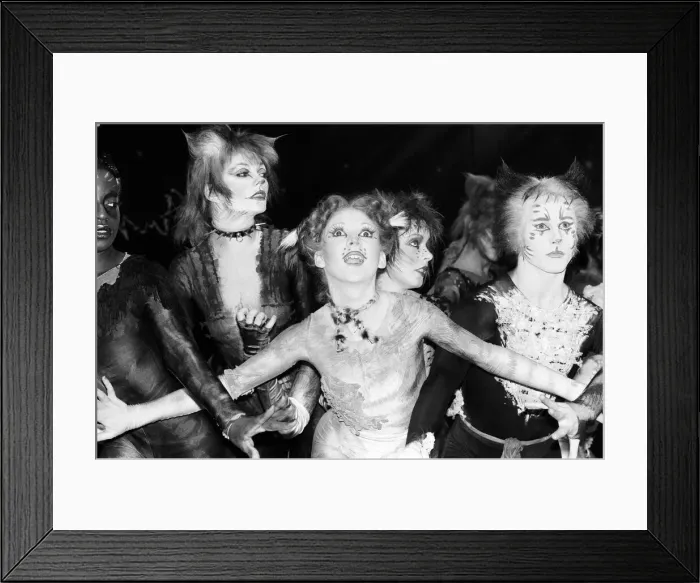 Framed Print : Cast members of Cats, musical based on T. S. Eliot 1939 poetry book Old Possum Framed Print : Cast members of Cats, musical based on T. S. Eliot 1939 poetry book Old Possum