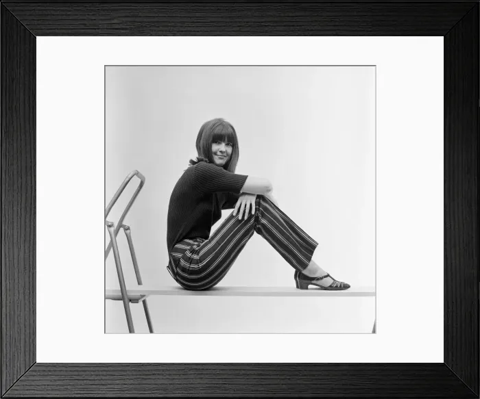 Framed Print : Picture shows Ready Steady Go! presenter Cathy McGowan in a fashion shoot