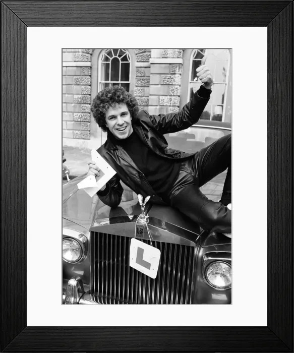 Framed Print : After years of being driven around by his wife 31-year-old Leo Sayer has passed his Framed Print : After years of being driven around by his wife 31-year-old Leo Sayer has passed his