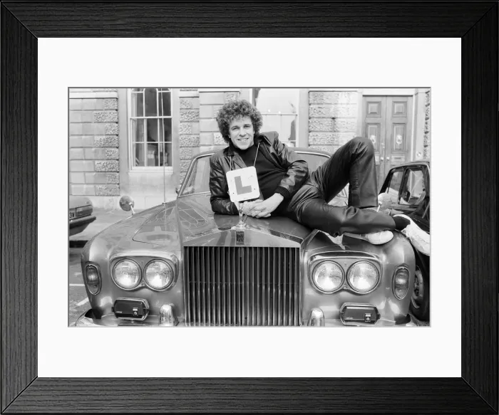 Framed Print : After years of being driven around by his wife 31-year-old Leo Sayer has passed his Framed Print : After years of being driven around by his wife 31-year-old Leo Sayer has passed his