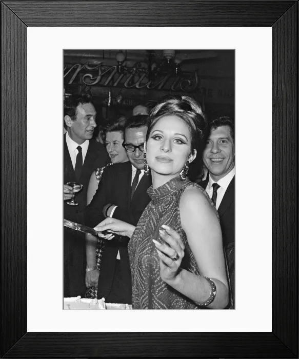 Framed Print : Barbra Streisand threw a West End party into the early hours as her hit show Framed Print : Barbra Streisand threw a West End party into the early hours as her hit show