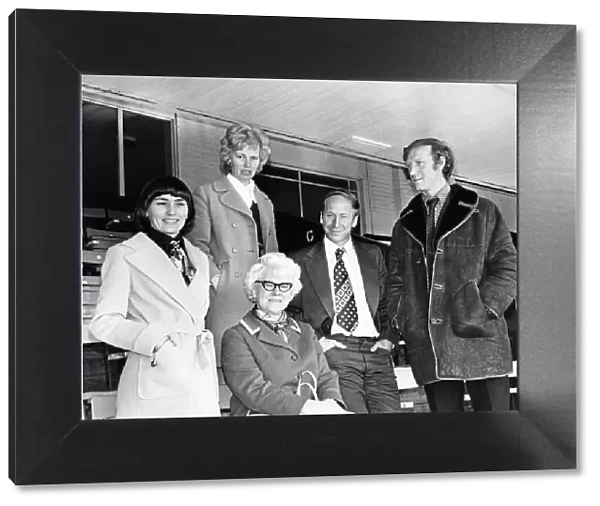 The Charlton Family in 1974. Picture shoes Left - Mrs Bobby Charlton