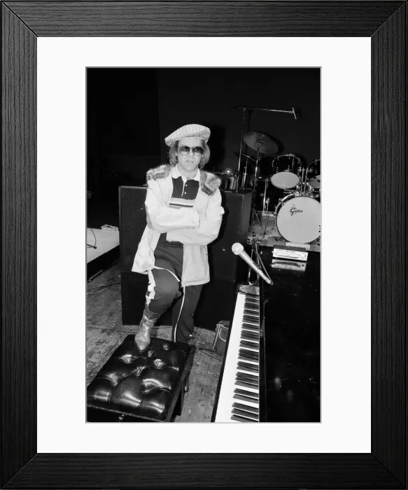 Framed Print : Elton John rehearsing and putting together his show which will open at the Wembley Empire Framed Print : Elton John rehearsing and putting together his show which will open at the Wembley Empire