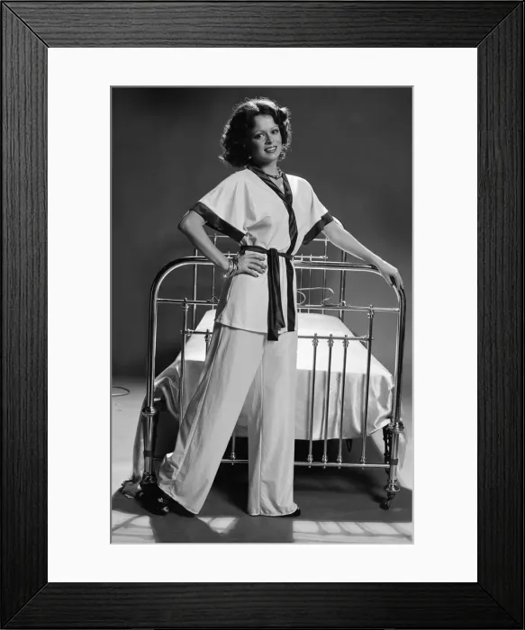 Framed Print : Nightwear Fashion Feature, Kathy McKinnon, Model wearing Nylon set Framed Print : Nightwear Fashion Feature, Kathy McKinnon, Model wearing Nylon set