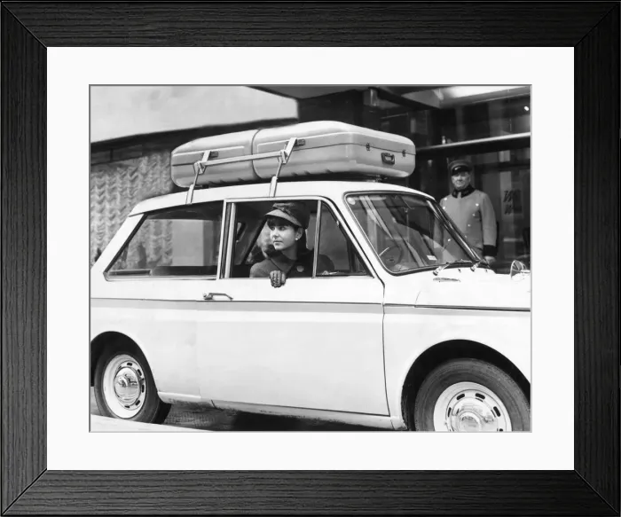 Framed Print : Two smart hand luggage cases that can be converted into car roof luggage in seconds have Framed Print : Two smart hand luggage cases that can be converted into car roof luggage in seconds have