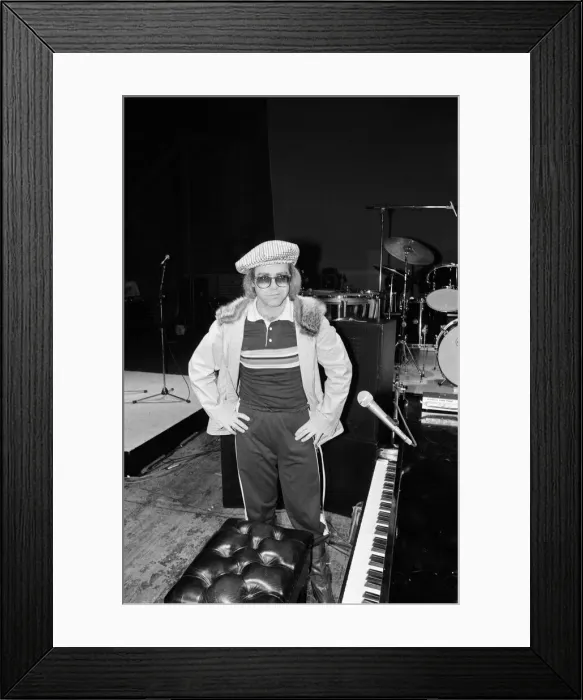 Framed Print : Elton John rehearsing and putting together his show which will open at the Wembley Empire Framed Print : Elton John rehearsing and putting together his show which will open at the Wembley Empire