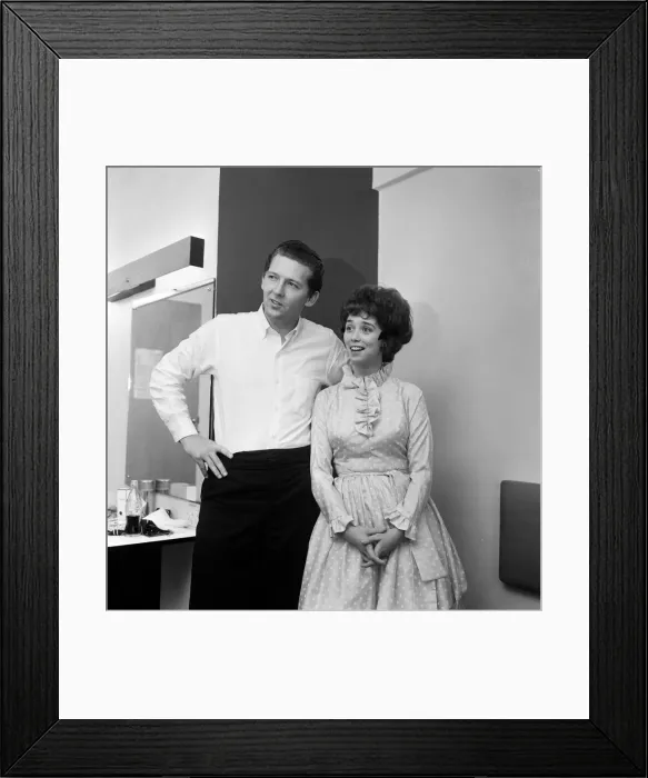 Framed Print : 26-year-old Jerry Lee Lewis with his third wife, 17-year-old Myra