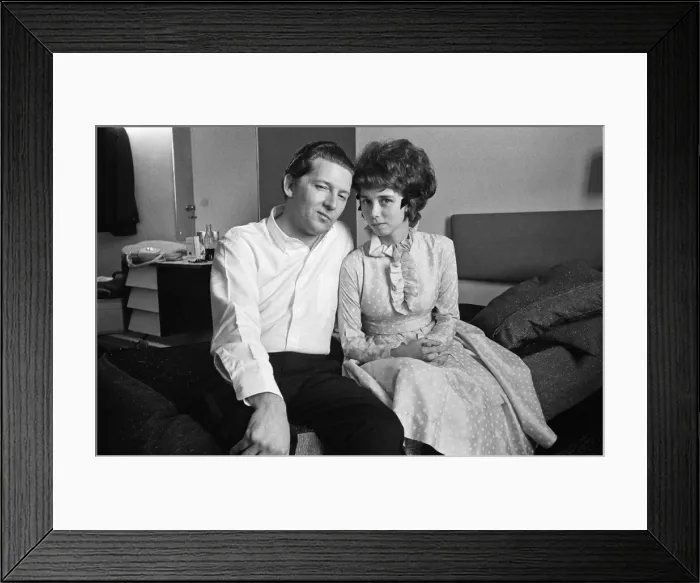 Framed Print : 26-year-old Jerry Lee Lewis with his third wife, 17-year-old Myra Framed Print : 26-year-old Jerry Lee Lewis with his third wife, 17-year-old Myra