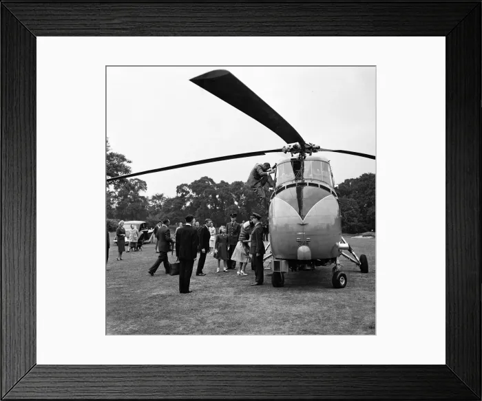 Framed Print : 1960 Wimbledon Championships - Mens singles final. Princess Anne watches Prince Framed Print : 1960 Wimbledon Championships - Mens singles final. Princess Anne watches Prince