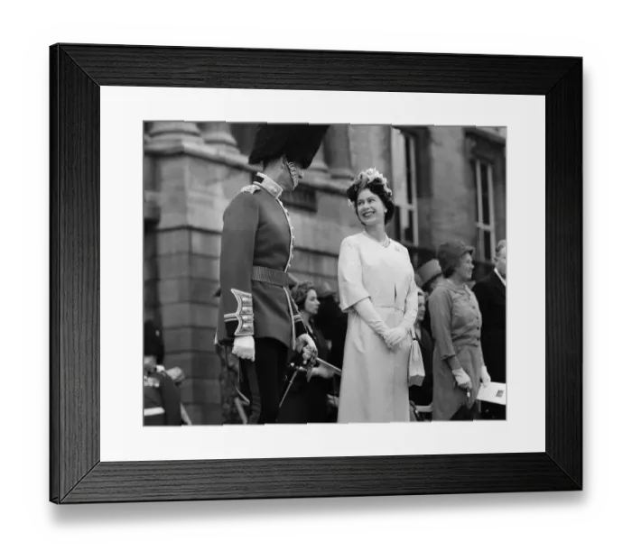 Framed Print : The Queen, who is Colonel-in-Chief of the Grenadier Guards Framed Print : The Queen, who is Colonel-in-Chief of the Grenadier Guards