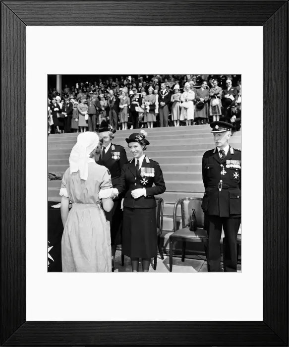 Framed Print : Princess Margaret inspects the St John Ambulance Cadets, York. 10th July 1960 Framed Print : Princess Margaret inspects the St John Ambulance Cadets, York. 10th July 1960