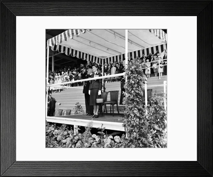 Framed Print : Princess Margaret inspects the St John Ambulance Cadets, York. 10th July 1960 Framed Print : Princess Margaret inspects the St John Ambulance Cadets, York. 10th July 1960