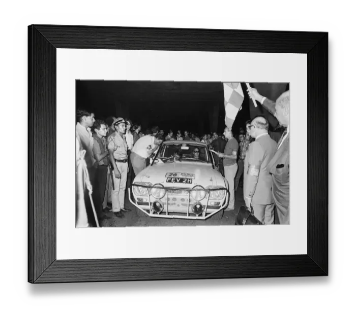 Framed Print : Jimmy greaves seen here in his car during the World Cup Rally in the Brazilian stages