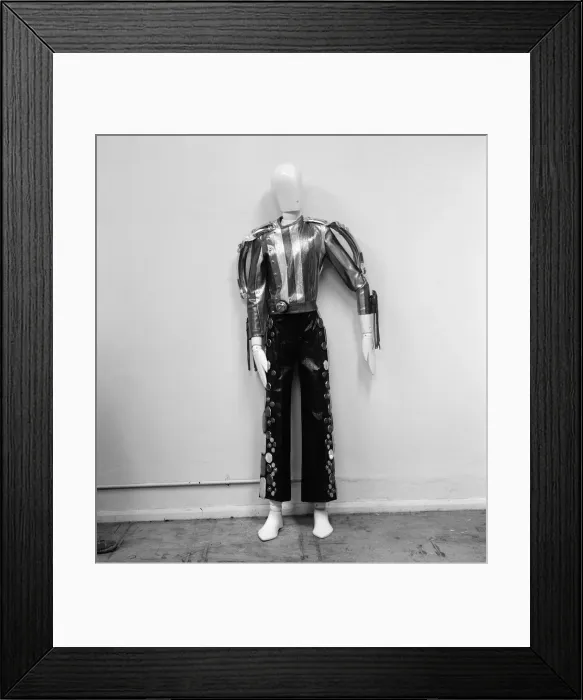 Framed Print : The stage suit presented by Elton John to the Victoria & Albert Museum Framed Print : The stage suit presented by Elton John to the Victoria & Albert Museum