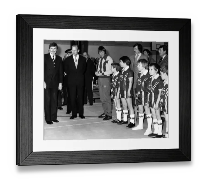 Framed Print : Prince Philip, Duke of Edinburgh, accompanied by Coventry City Chairman Jimmy Hill Framed Print : Prince Philip, Duke of Edinburgh, accompanied by Coventry City Chairman Jimmy Hill
