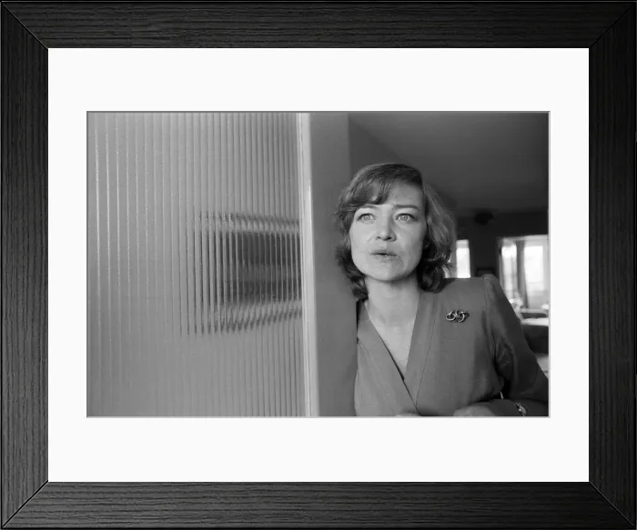Framed Print : BBC News reporter Kate Adie at home near Kew, London. 12th May 1980