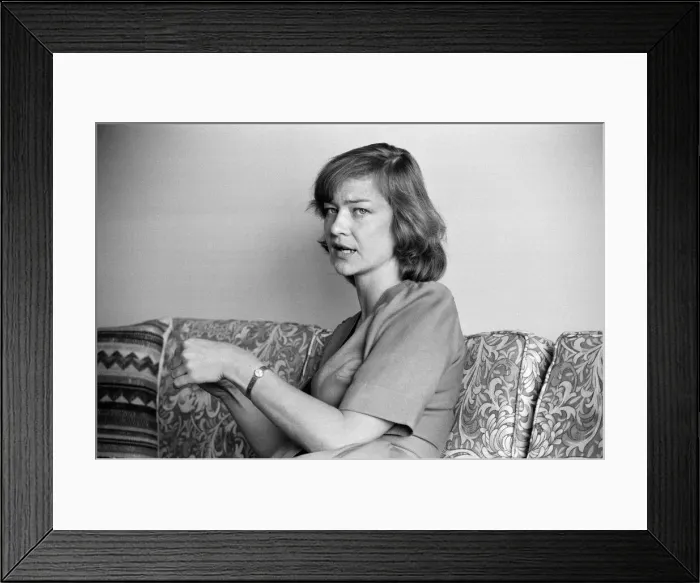 Framed Print : BBC News reporter Kate Adie at home near Kew, London. 12th May 1980
