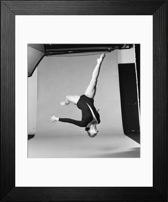 Framed Print : Avril Lennox, British Gymnast, Daily Mirror Studio, London, Tuesday 14th January 1975 Framed Print : Avril Lennox, British Gymnast, Daily Mirror Studio, London, Tuesday 14th January 1975
