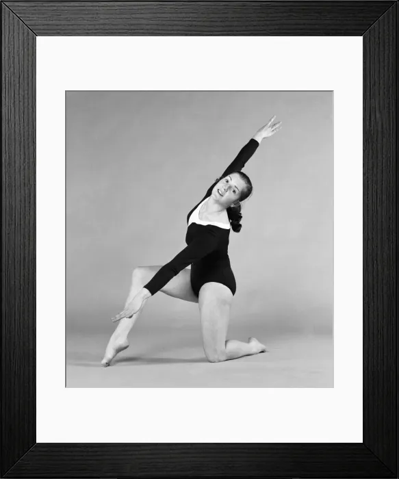 Framed Print : Avril Lennox, British Gymnast, Daily Mirror Studio, London, Tuesday 14th January 1975