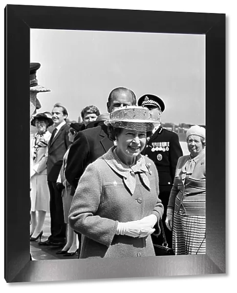Queen Elizabeth II attends the opening of a new terminal at Birmingham International