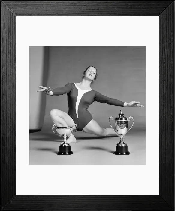 Framed Print : Avril Lennox, British Gymnast, who won the Daily Mirror Champions Cup in January