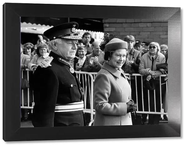 Queen Elizabeth II at Victoria Station, Manchester. 5th May 1982