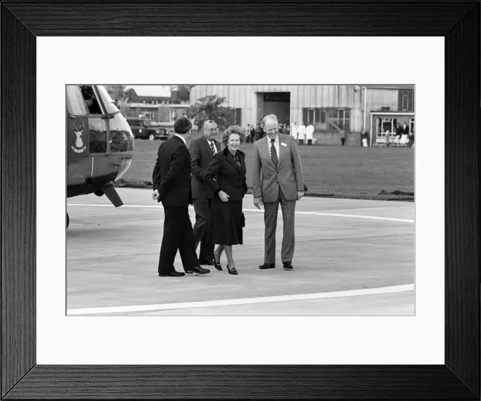 Framed Print : Prime Minister Margaret Thatcher visits Capenhurst, Cheshire. 1st November 1985 Framed Print : Prime Minister Margaret Thatcher visits Capenhurst, Cheshire. 1st November 1985