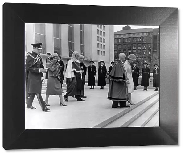 Prince Philip, Duke of Edinburgh and Queen Elizabeth II visit Manchester Law Courts