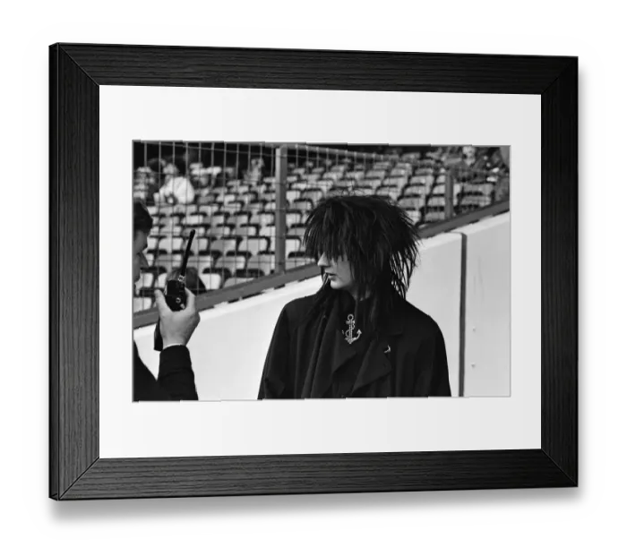 Framed Print : Boy George at Chelsea FCs ground to film a video for Culture Clubs Framed Print : Boy George at Chelsea FCs ground to film a video for Culture Clubs