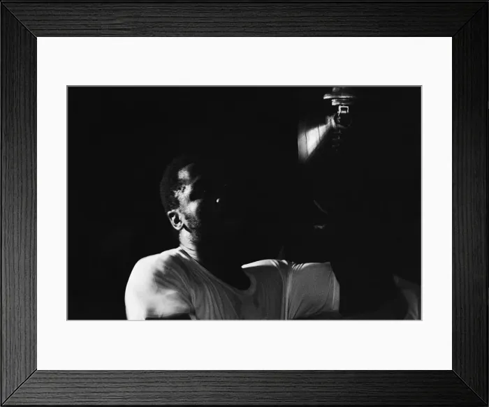 Framed Print : Joe Frazier preparing for his second fight with Muhammad Ali. 21st January 1974