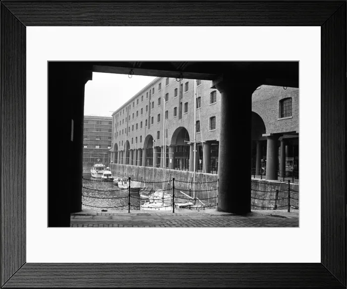 Framed Print : Views of Albert Dock, Liverpool. 29th January 1986 Framed Print : Views of Albert Dock, Liverpool. 29th January 1986