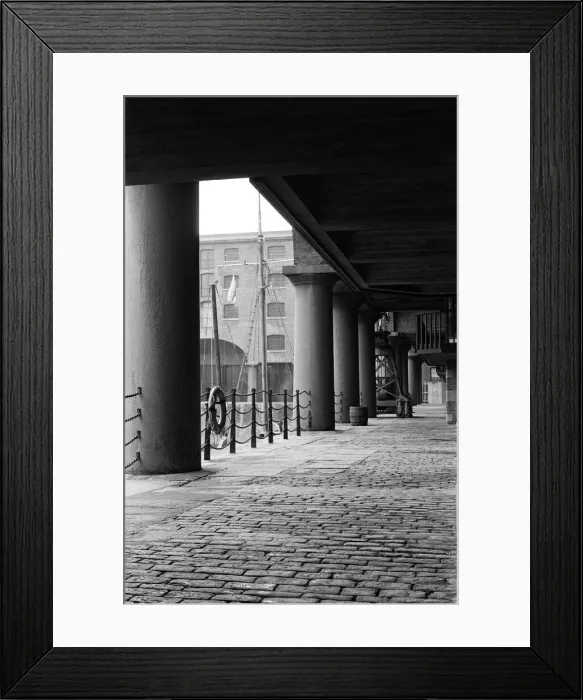 Framed Print : Views of Albert Dock, Liverpool. 29th January 1986 Framed Print : Views of Albert Dock, Liverpool. 29th January 1986