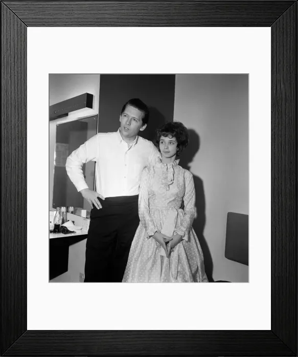 Framed Print : 26-year-old Jerry Lee Lewis with his third wife, 17-year-old Myra