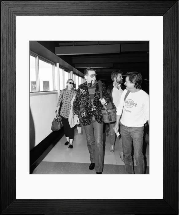 Framed Print : Jerry Lee Lewis at Heathrow Airport. 2nd April 1987 Framed Print : Jerry Lee Lewis at Heathrow Airport. 2nd April 1987