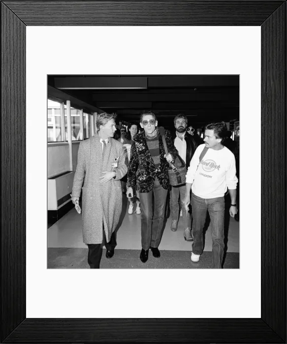 Framed Print : Jerry Lee Lewis at Heathrow Airport. 2nd April 1987 Framed Print : Jerry Lee Lewis at Heathrow Airport. 2nd April 1987
