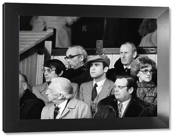 Graham Taylor and Elton John watching the Watford v Colchester football match