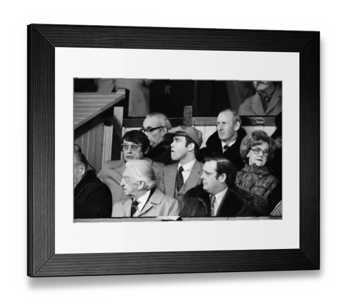 Framed Print : Graham Taylor and Elton John watching the Watford v Colchester football match Framed Print : Graham Taylor and Elton John watching the Watford v Colchester football match