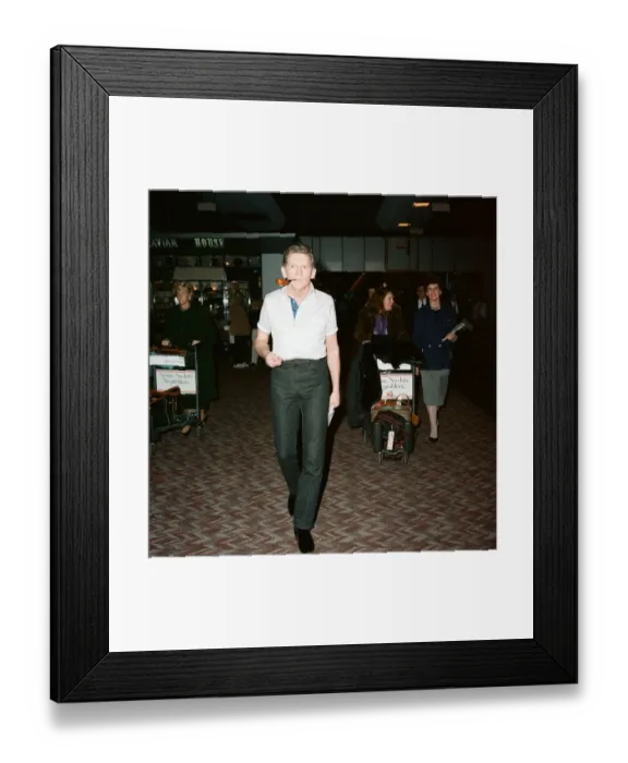 Framed Print : Jerry Lee Lewis at Heathrow Airport. 22nd November 1989 Framed Print : Jerry Lee Lewis at Heathrow Airport. 22nd November 1989