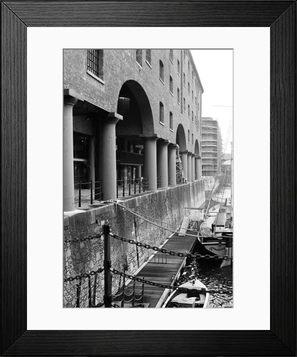 Framed Print : Views of Albert Dock, Liverpool. 29th January 1986 Framed Print : Views of Albert Dock, Liverpool. 29th January 1986