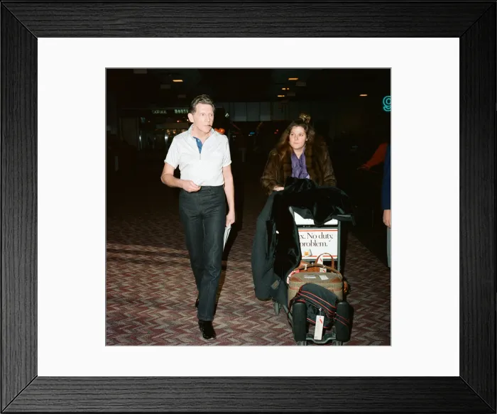 Framed Print : Jerry Lee Lewis at Heathrow Airport. 22nd November 1989 Framed Print : Jerry Lee Lewis at Heathrow Airport. 22nd November 1989