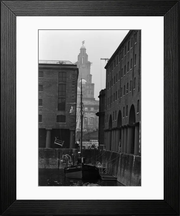 Framed Print : Views of Albert Dock, Liverpool. 29th January 1986 Framed Print : Views of Albert Dock, Liverpool. 29th January 1986