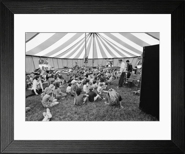 Framed Print : Glastonbury Festival, Pilton, Somerset. Picture shows scenes from the 1993