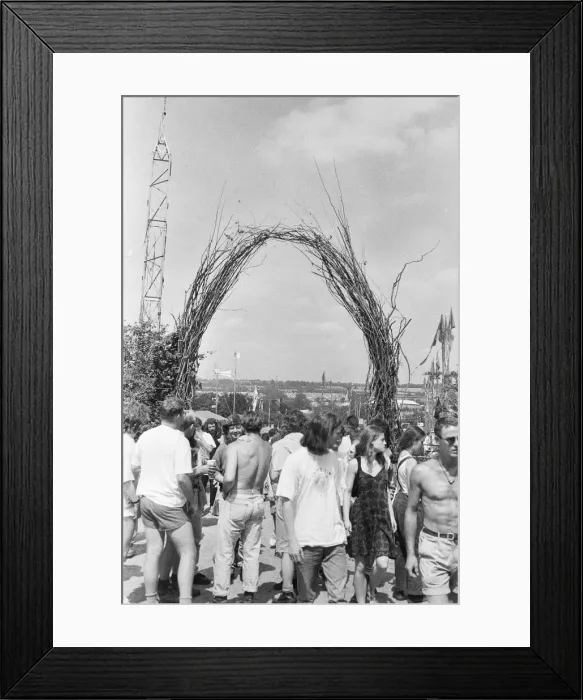 Framed Print : Glastonbury Festival, Pilton, Somerset. Picture shows scenes from the 1993