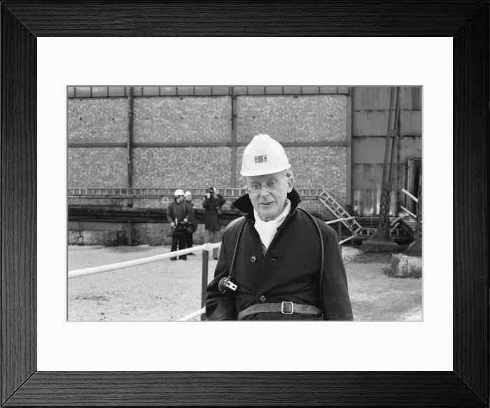Framed Print : The Archbishop of Canterbury Donald Coggan visits Betteshanger Colliery, Kent