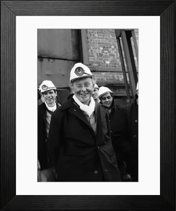 Framed Print : The Archbishop of Canterbury Donald Coggan visits Betteshanger Colliery, Kent
