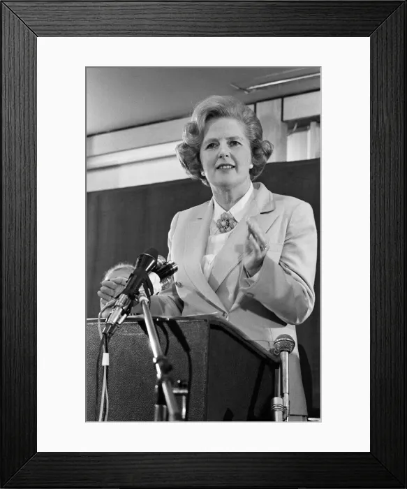 Framed Print : Leader of the Opposition, Mrs Margaret Thatcher speaking at the Coburg Hotel Bayswater Framed Print : Leader of the Opposition, Mrs Margaret Thatcher speaking at the Coburg Hotel Bayswater